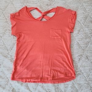 Pink Rose T-Shirt, Peachy Pink, Size Small